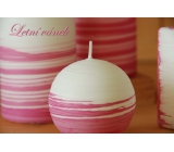 Lima Aromatická spirála Letní vánek svíčka bílo - růžová koule 100 mm 1 kus