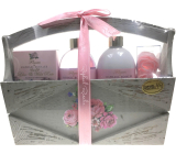 Raphael Rosalee Cosmetics Růže sprchový gel 200 ml + tělové mléko 200 ml + sůl do koupele 150 g + toaletní mýdlo 2x4 g, kosmetická sada