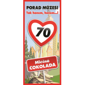 Bohemia Gifts Mléčná čokoláda Vše nejlepší 70, dárková 100 g