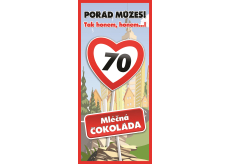 Bohemia Gifts Mléčná čokoláda Vše nejlepší 70, dárková 100 g