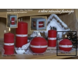 Lima Aura Vánoční fantazie vonná svíčka červená koule 80 mm 1 kus