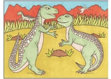 Malování vodou dinosauři č.3 28 x 21 cm