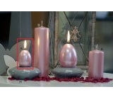Lima Pastel svíčka metal světle růžová vajíčko 40 x 60 mm 1 kus