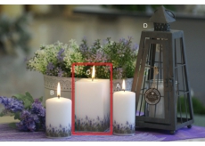 Lima Lavender vonná svíčka bílá hranol 65 x 120 mm 1 kus