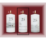 Lima Jubilejní 25 let svíčka Stříbrná svatba Motiv B, 70 x 150 mm 1 kus
