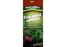 AgroBio Totální herbicid k hubení plevelů, dřevin, starých trávníků 100 ml