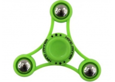 Fidget Spinner Gyro s kuličkami antistresová vychytávka zelený 6,5 x 6,5 cm