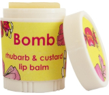 Bomb Cosmetics Rebarborový puding - Rhubarb & Custard balzám na rty 4,5 g