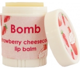 Bomb Cosmetics Jahodový koláč - Strawberry Cheesecake balzám na rty 4,5 g