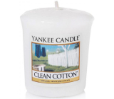 Yankee Candle Clean Cotton - Čistá bavlna vonná svíčka votivní 49 g