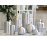 Lima Alfa svíčka stříbrná koule 100 mm 1 kus