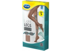 Scholl Light Legs Kompresní punčochové kalhoty S hnědé 20 den pomáhají zabraňovat pocitu únavy nohou a snižují pocit těžkých nohou