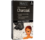 Beauty Formulas Charcoal Aktivní uhlí pásky na nos 6 kusů