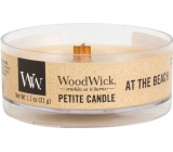 WoodWick At the Beach - Na pláži vonná svíčka s dřevěným knotem petite 31 g