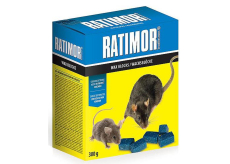 Ratimor parafínové bloky jed na hubení hlodavců s vysokou odolností proti vlhkosti 300 g