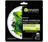 Garnier Skin Naturals Pure Charcoal Black Tissue Mask pleťová černá textilní maska s extraktem z mořských řas 28 g