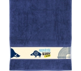 Albi Ručník Největší kanec modrý 90 x 50 cm
