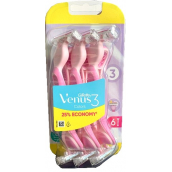 Gillette Venus Simply 3 pohotové holítko s lubrikačním páskem růžové 6 kusů pro ženy