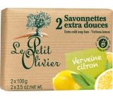 Le Petit Olivier Verbena a citron extra jemné mýdlo s přírodními extrakty 2 x 100 g