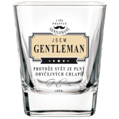 Nekupto Liga Pravých Gentlemanů Whisky sklenička Jsem Gentleman, protože svět je plný obyčejných chlapů 200 ml