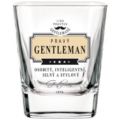 Nekupto Liga Pravých Gentlemanů Whisky sklenička Pravý Gentleman - osobitý, inteligentní, silný a stylový 200 ml