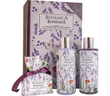 Bohemia Gifts Botanica Levandule sprchový gel 200 ml + šampon na vlasy 200 ml + toaletní mýdlo 100 g, kniha kosmetická sada