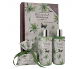 Bohemia Gifts Botanica Konopný olej sprchový gel 200 ml + šampon na vlasy 200 ml + toaletní mýdlo 100 g, kniha kosmetická sada