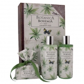 Bohemia Gifts Botanica Konopný olej sprchový gel 200 ml + šampon na vlasy 200 ml + toaletní mýdlo 100 g, kniha kosmetická sada