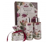 Bohemia Gifts Botanica Šípek a růže sprchový gel 200 ml + šampon na vlasy 200 ml + ručně vyráběné toaletní mýdlo 100 g, kniha kosmetická sada