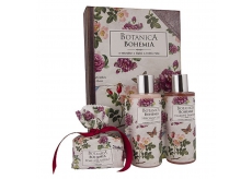 Bohemia Gifts Botanica Šípek a růže sprchový gel 200 ml + šampon na vlasy 200 ml + ručně vyráběné toaletní mýdlo 100 g, kniha kosmetická sada