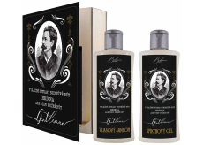 Bohemia Gifts Gentleman Olivový olej sprchový gel 250 ml + šampon na vlasy 250 ml, kniha kosmetická sada