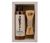 Bohemia Gifts Gentleman Pivní kvasnice a chmel sprchový gel 250 ml + dřevěný motýl kosmetická sada pro muže