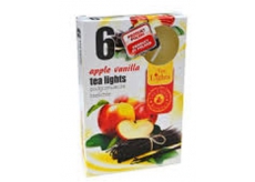 Tea Lights Apple Vanilla s vůní jablka a vanilky vonné čajové svíčky 6 kusů