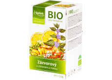 Apotheke Bio Zázvor s citronem a mátou bylinný čaj napomáhá k trávení, obranyschopnosti 20 x 1,5 g