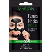 Marion Detox Black Peel Off s aktivním dřevěným uhlím a lékořicovým extraktem pro uvolnění pórů slupovací pleťová maska 6 g