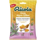 Ricola Honig Alpen Salbei Medovo - Šalvějové švýcarské bylinné bonbóny bez cukru s vitamínem C z 13 bylin, zklidňuje krk 75 g