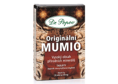 Dr. Popov Originální Mumio s vysokým obsahem přírodních minerálů, udržuje přirozenou imunitu, zdravé klouby, kosti, metabolismus 200 mg 30 tablet