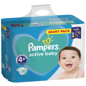 Pampers Giant Pack Active Baby Maxi 4+ 10 - 15 kg jednorázové plenky 70 kusů