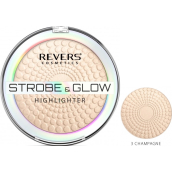 Revers Strobe & Glow Highlighter rozjasňující pudr 03 Champagne 8 g