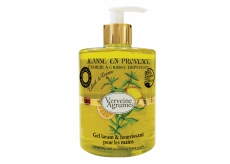 Jeanne en Provence Verveine Agrumes - Verbena a Citrusové plody mycí gel na ruce dávkovač 500 ml