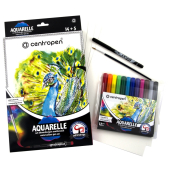 Centropen Aquarelle akvarelové barvy sada 12 kusů + příslušenství