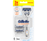 Gillette SkinGuard Sensitive holicí strojek + náhradní hlavice 3 kusy pro muže