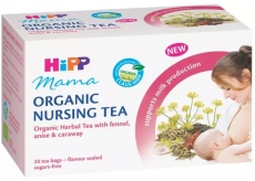 Hipp Mama Bio bylinný čaj pro kojící matky s fenyklem, anýzem a kmínem sáčky 20 x 1,5 g