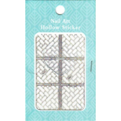 Nail Accessory Hollow Sticker šablonky na nehty multibarevné cihličky 1 aršík 129
