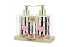 Vivian Gray Love Bomb luxusní tekuté mýdlo 250 ml + mléko na ruce 250 ml, kosmetická sada