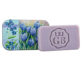 Bohemia Gifts Modré květy - Levandule ručně vyráběné toaletní mýdlo s glycerinem v plechové krabičce 80 g
