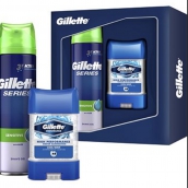 Gillette Clear antiperspirant deodorant gel 70 ml + Sensitive gel na holení 200 ml, kosmetická sada pro muže