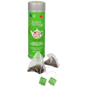 English Tea Shop Bio Zelený čaj s Granátovým jablkem 15 kusů bioodbouratelných pyramidek čaje v recyklovatelné plechové dóze 30 g