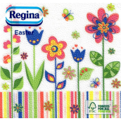 Regina Papírové ubrousky 1 vrstvé 33 x 33 cm 20 kusů Velikonočví Barevné květiny