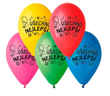 Balónky "Všechno nejlepší", 26 cm, 100 kusů v balení, mix barev